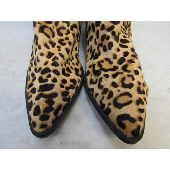 Steve Madden Womens Sz 8 M Cheetah Print Fur Chelsea Ankle Fashion Boots Bootie - Picture 6 of 12